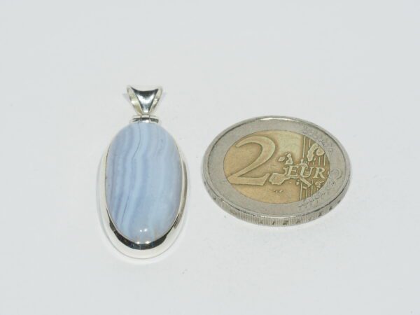 Pendentif n°1 Agate bleue & Argent 925 – Image 9