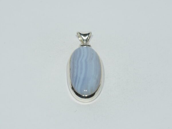 Pendentif n°1 Agate bleue & Argent 925 – Image 3