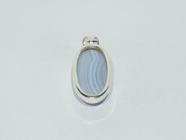 Pendentif n°1 Agate bleue & Argent 925 – Image 4