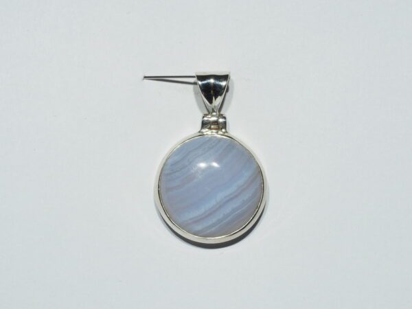 Pendentif n°3 Agate bleue  & Argent 925