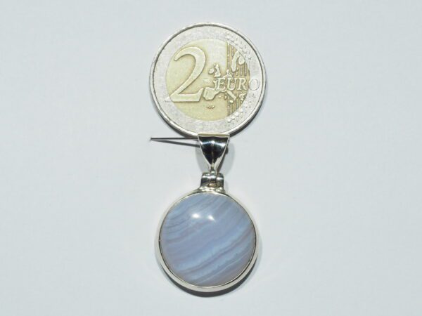 Pendentif n°3 Agate bleue  & Argent 925 – Image 10