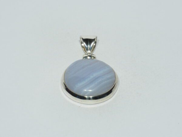 Pendentif n°3 Agate bleue  & Argent 925 – Image 3
