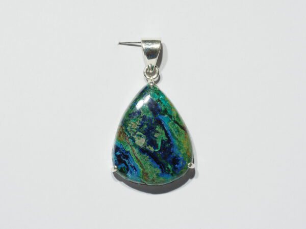 Pendentif n°11 Malachite Azurite & Argent 925