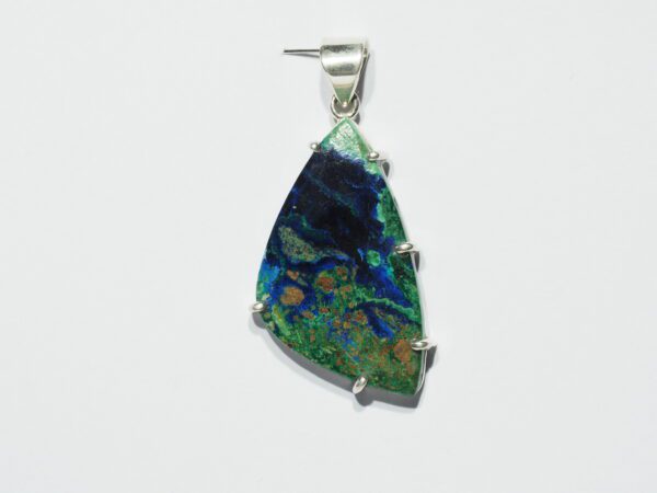 Pendentif n°3 Malachite Azurite & Argent 925