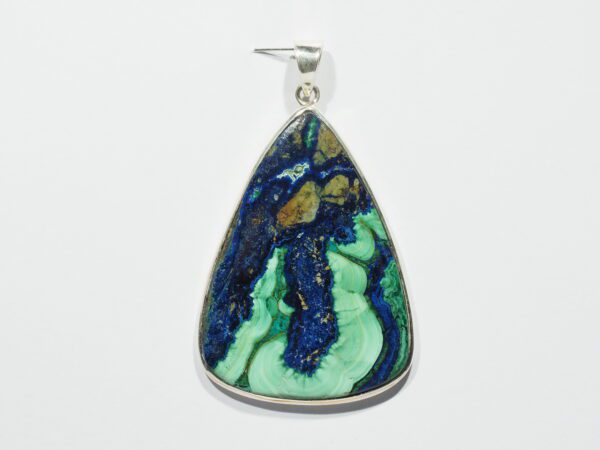 Pendentif n°5 Malachite Azurite & Argent 925