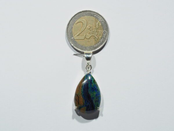 Pendentif n°6 Malachite Azurite & Argent 925 – Image 12