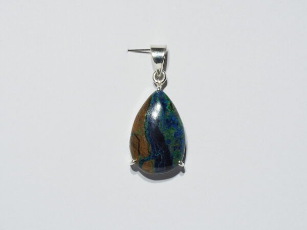 Pendentif n°6 Malachite Azurite & Argent 925