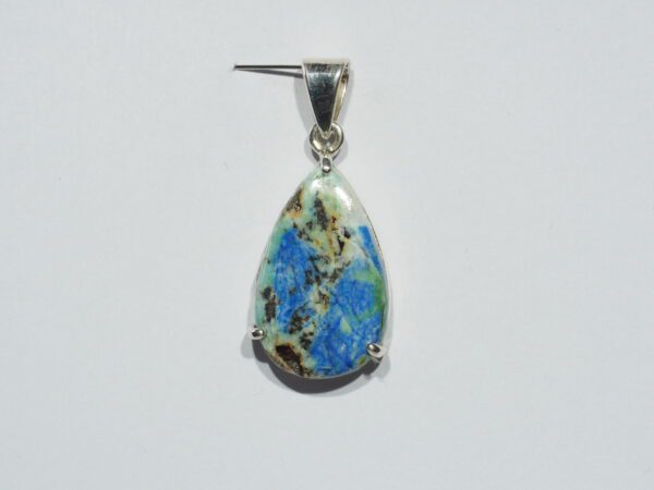 Pendentif n°1 Azurite Dioptase & Argent 925