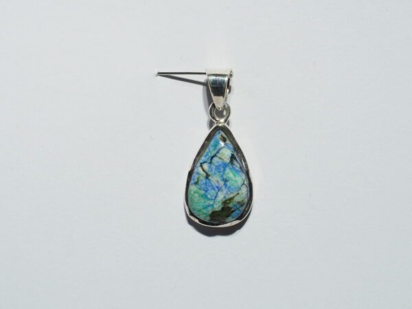Pendentif n°2 azurite dioptase & Argent 925