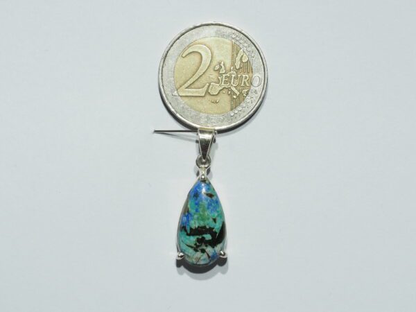 Pendentif n°3 Azurite Dioptase & Argent 925 (Copie) (Copie) – Image 11