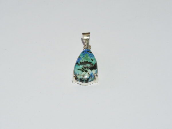 Pendentif n°3 Azurite Dioptase & Argent 925 (Copie) (Copie) – Image 3
