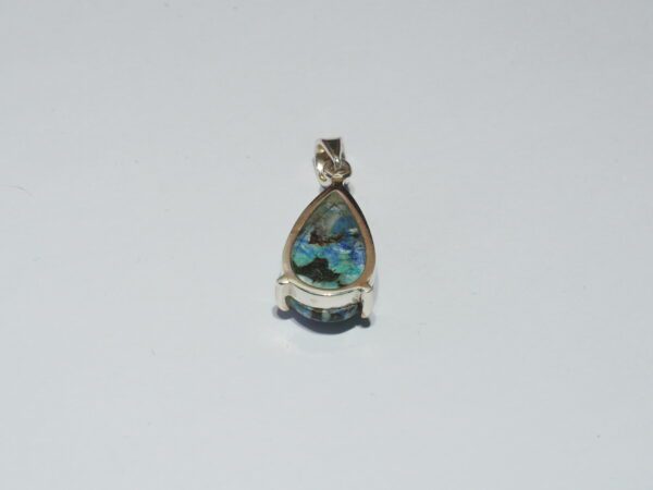Pendentif n°3 Azurite Dioptase & Argent 925 (Copie) (Copie) – Image 4