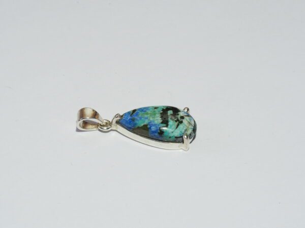 Pendentif n°3 Azurite Dioptase & Argent 925 (Copie) (Copie) – Image 7