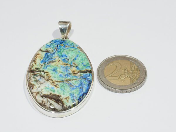 Pendentif n°4 Azurite Dioptase & Argent 925 – Image 11