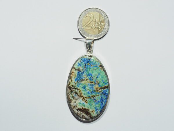 Pendentif n°4 Azurite Dioptase & Argent 925 – Image 12