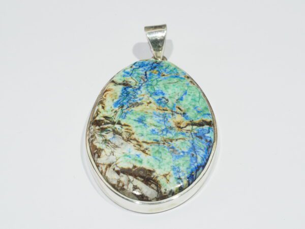 Pendentif n°4 Azurite Dioptase & Argent 925 – Image 3