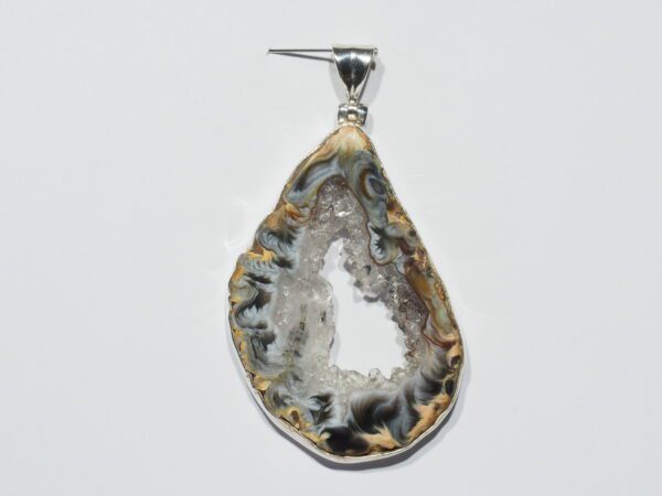 Pendentif n°3 Cavité d'Agate & Argent 925