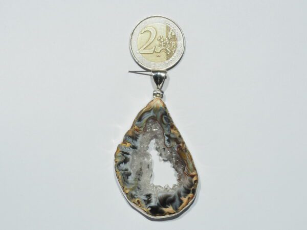 Pendentif n°3 Cavité d'Agate & Argent 925 – Image 10