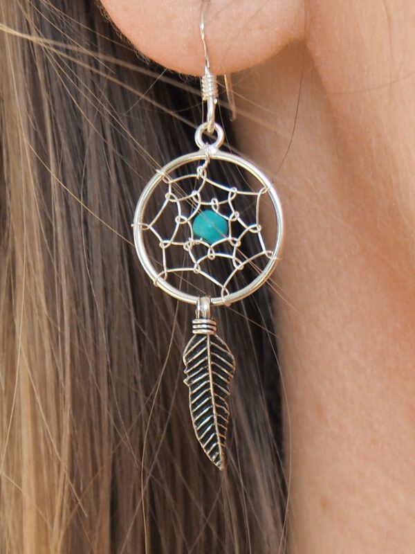 Boucle d'oreille Turquoise et argent 925
