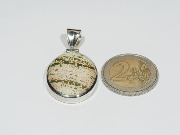 Pendentif n°2 Jaspe Océan & Argent 925 – Image 9