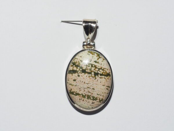 Pendentif n°2 Jaspe Océan & Argent 925