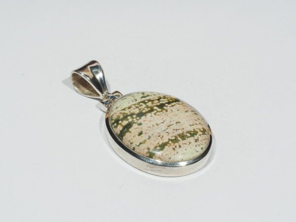 Pendentif n°2 Jaspe Océan & Argent 925 – Image 5