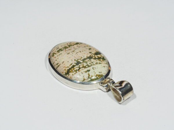 Pendentif n°2 Jaspe Océan & Argent 925 – Image 7