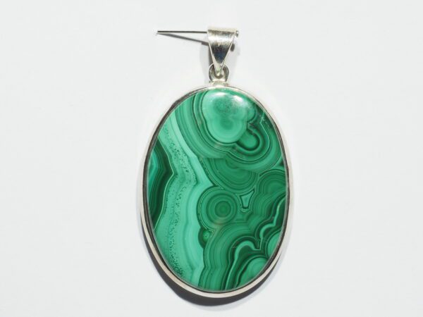 Pendentif n°1 Malachite & Argent 925