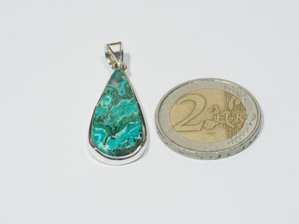 Pendentif n°1 Malachite Chrysocolle & Argent 925 – Image 11