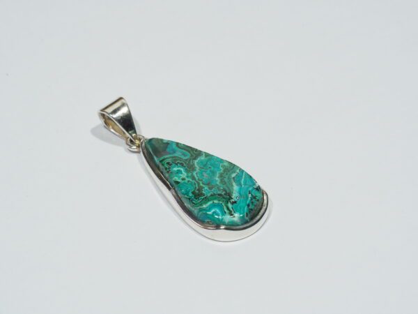 Pendentif n°1 Malachite Chrysocolle & Argent 925 – Image 5