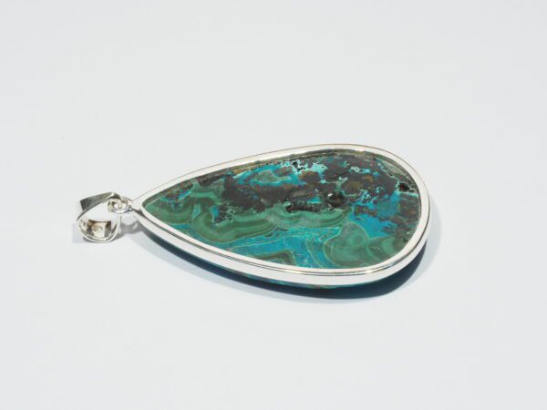 Pendentif n°10 Malachite Chrysocolle & Argent 925 – Image 9