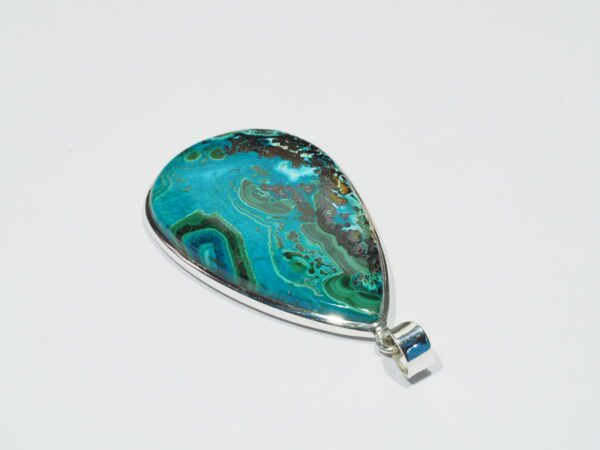 Pendentif n°10 Malachite Chrysocolle & Argent 925 – Image 10