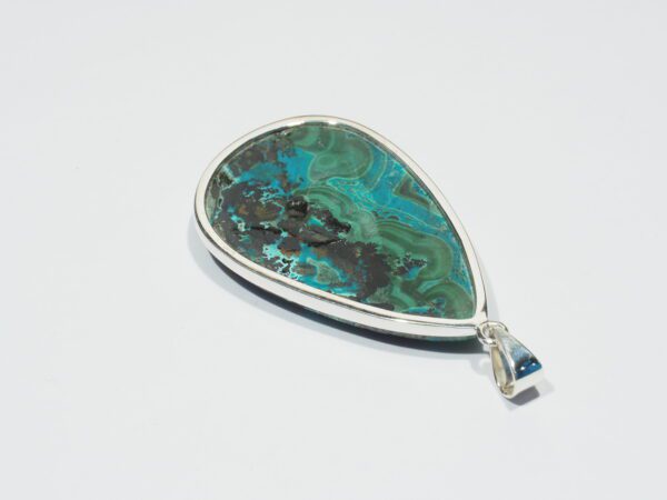 Pendentif n°10 Malachite Chrysocolle & Argent 925 – Image 11