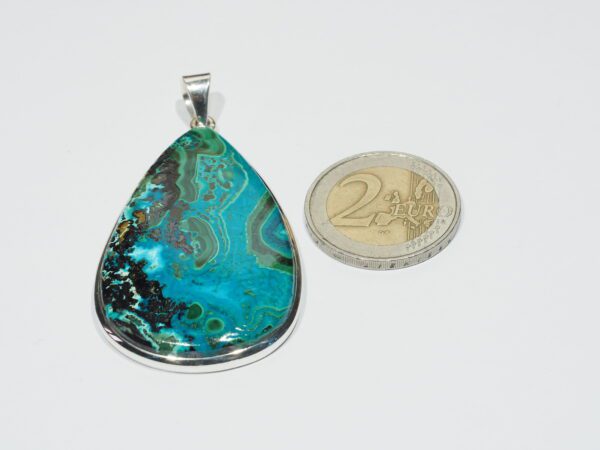 Pendentif n°10 Malachite Chrysocolle & Argent 925 – Image 12