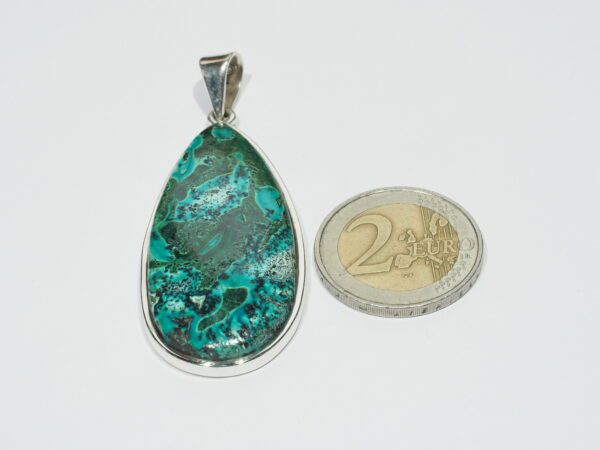 Pendentif n°11 Malachite Chrysocolle & Argent 925 – Image 11