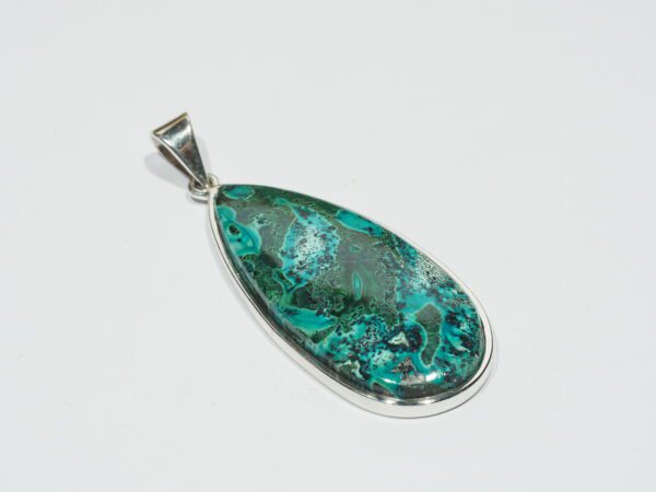 Pendentif n°11 Malachite Chrysocolle & Argent 925 – Image 5