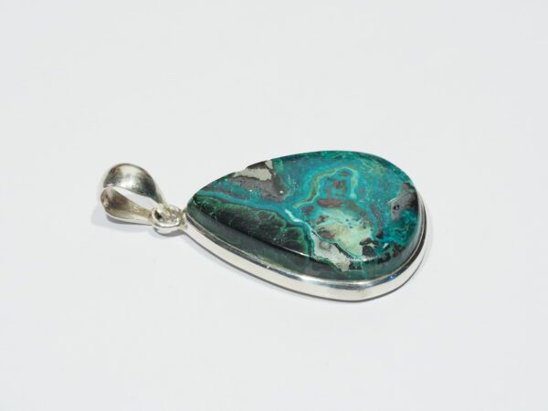 Pendentif n°12 Malachite Chrysocolle & Argent 925 – Image 7
