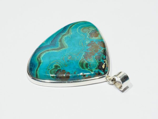 Pendentif n°13 Malachite Chrysocolle & Argent 925 – Image 9