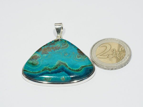Pendentif n°13 Malachite Chrysocolle & Argent 925 – Image 11