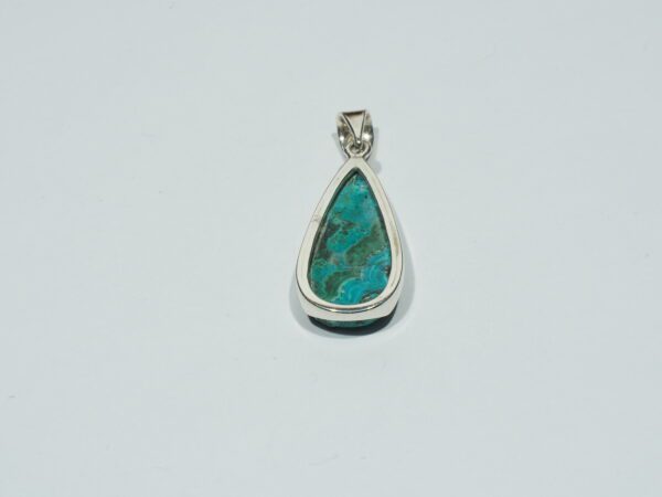 Pendentif n°15 Malachite Chrysocolle & Argent 925 poids et taille MANQUANT – Image 4