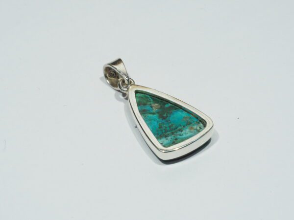 Pendentif n°18 Malachite Chrysocolle & Argent 925 taille et poids – Image 8