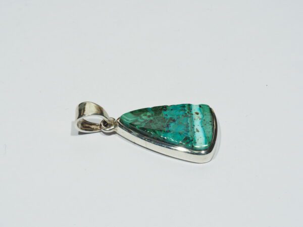 Pendentif n°18 Malachite Chrysocolle & Argent 925 taille et poids – Image 9