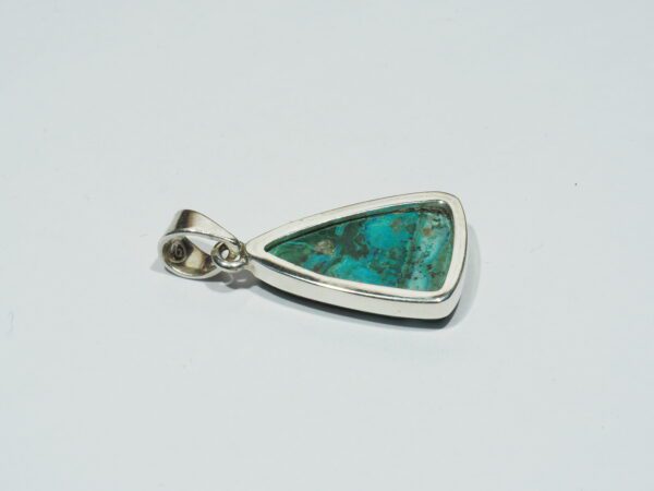 Pendentif n°18 Malachite Chrysocolle & Argent 925 taille et poids – Image 10