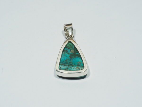 Pendentif n°18 Malachite Chrysocolle & Argent 925 taille et poids – Image 6