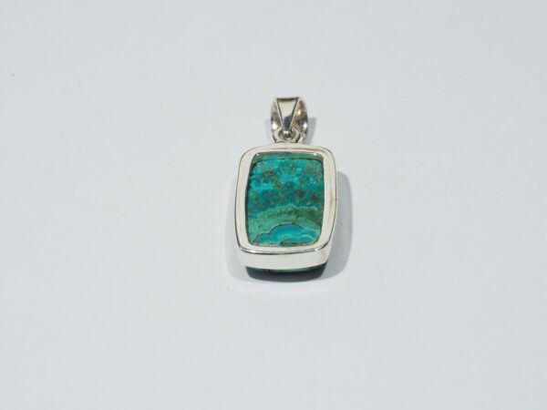 Pendentif n°2 Malachite Chrysocolle & Argent 925 – Image 3