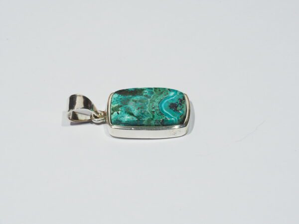 Pendentif n°2 Malachite Chrysocolle & Argent 925 – Image 6
