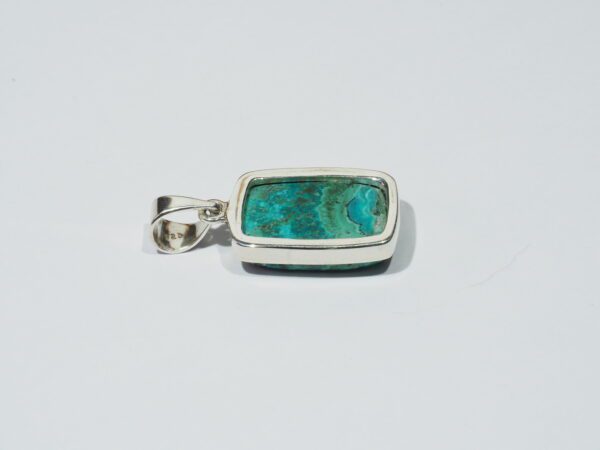 Pendentif n°2 Malachite Chrysocolle & Argent 925 – Image 7