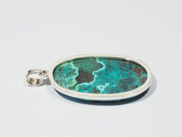 Pendentif n°3 Malachite Chrysocolle & Argent 925 – Image 8