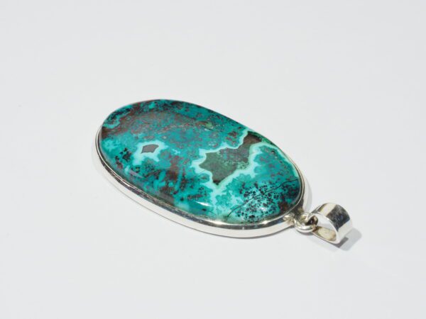 Pendentif n°3 Malachite Chrysocolle & Argent 925 – Image 9