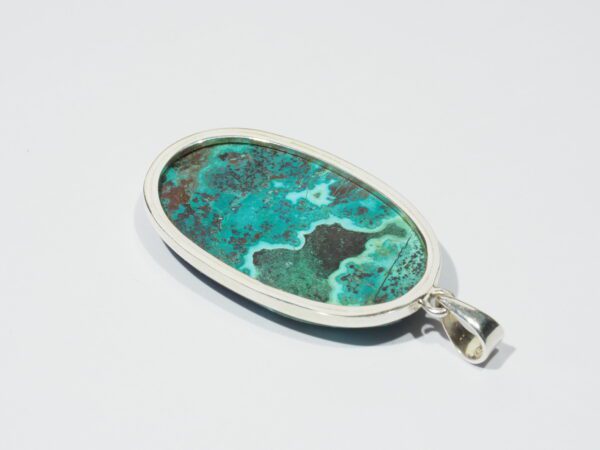 Pendentif n°3 Malachite Chrysocolle & Argent 925 – Image 10